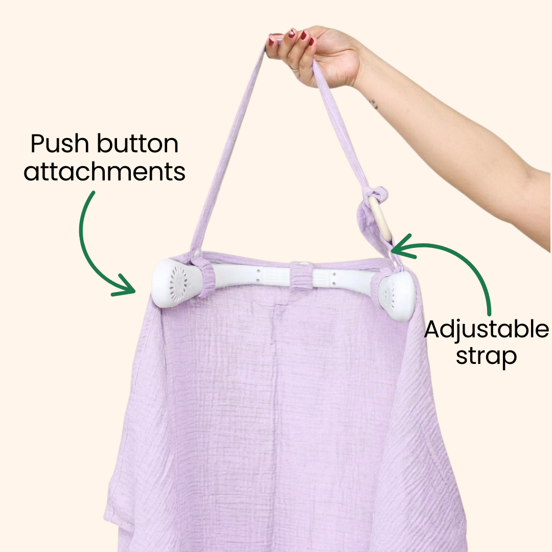 Cuddle Baby Nursing Cover with Fan - Purple