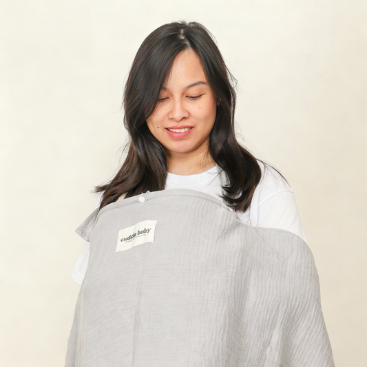 Cuddle Baby Nursing Cover with Fan - Slate Gray
