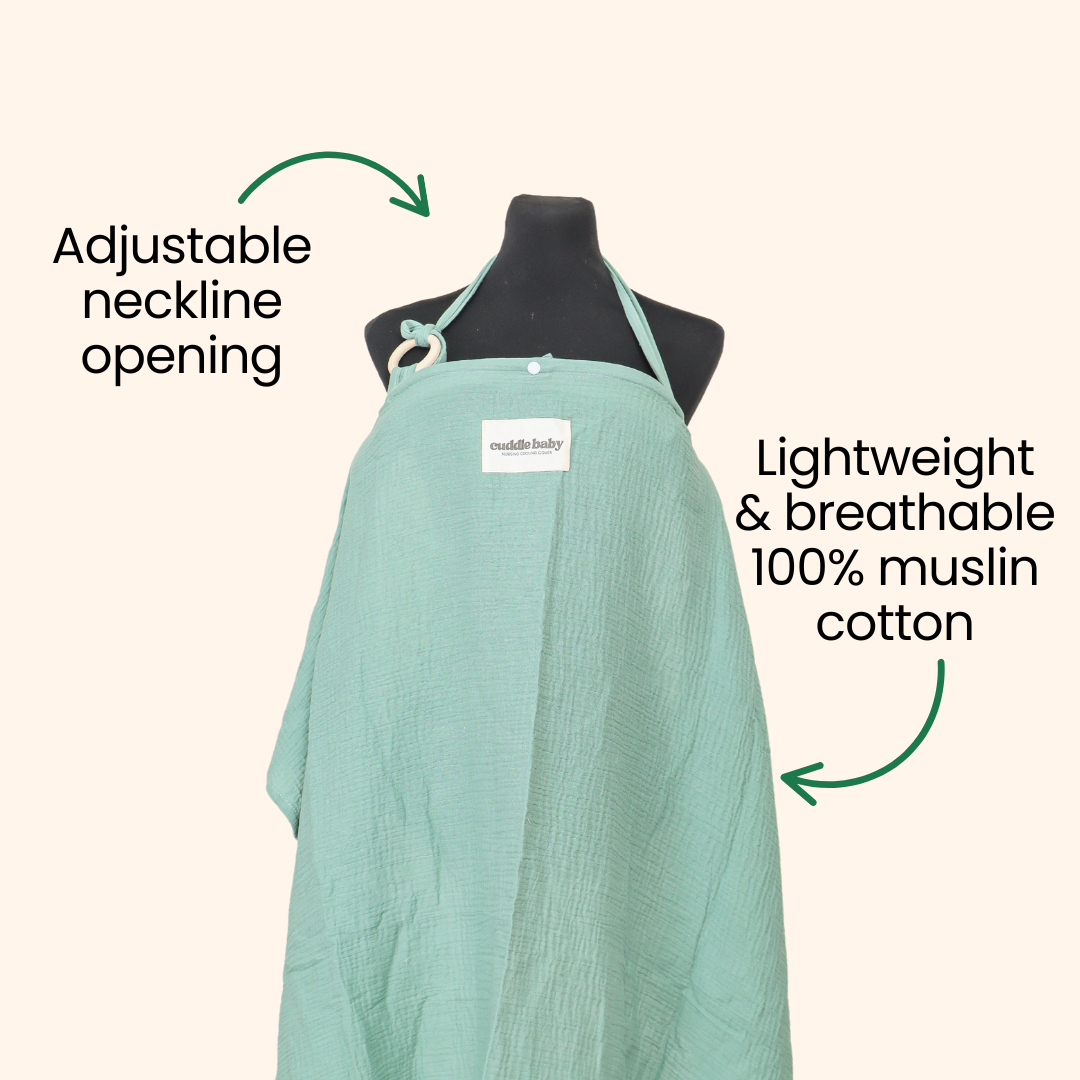 Cuddle Baby Nursing Cover with Fan - Green