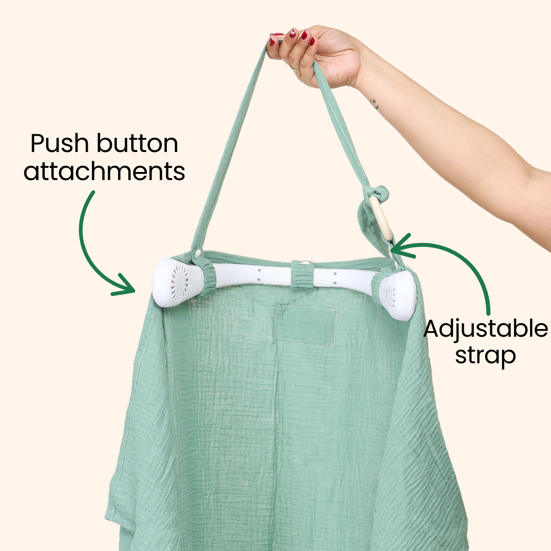 Cuddle Baby Nursing Cover with Fan - Green