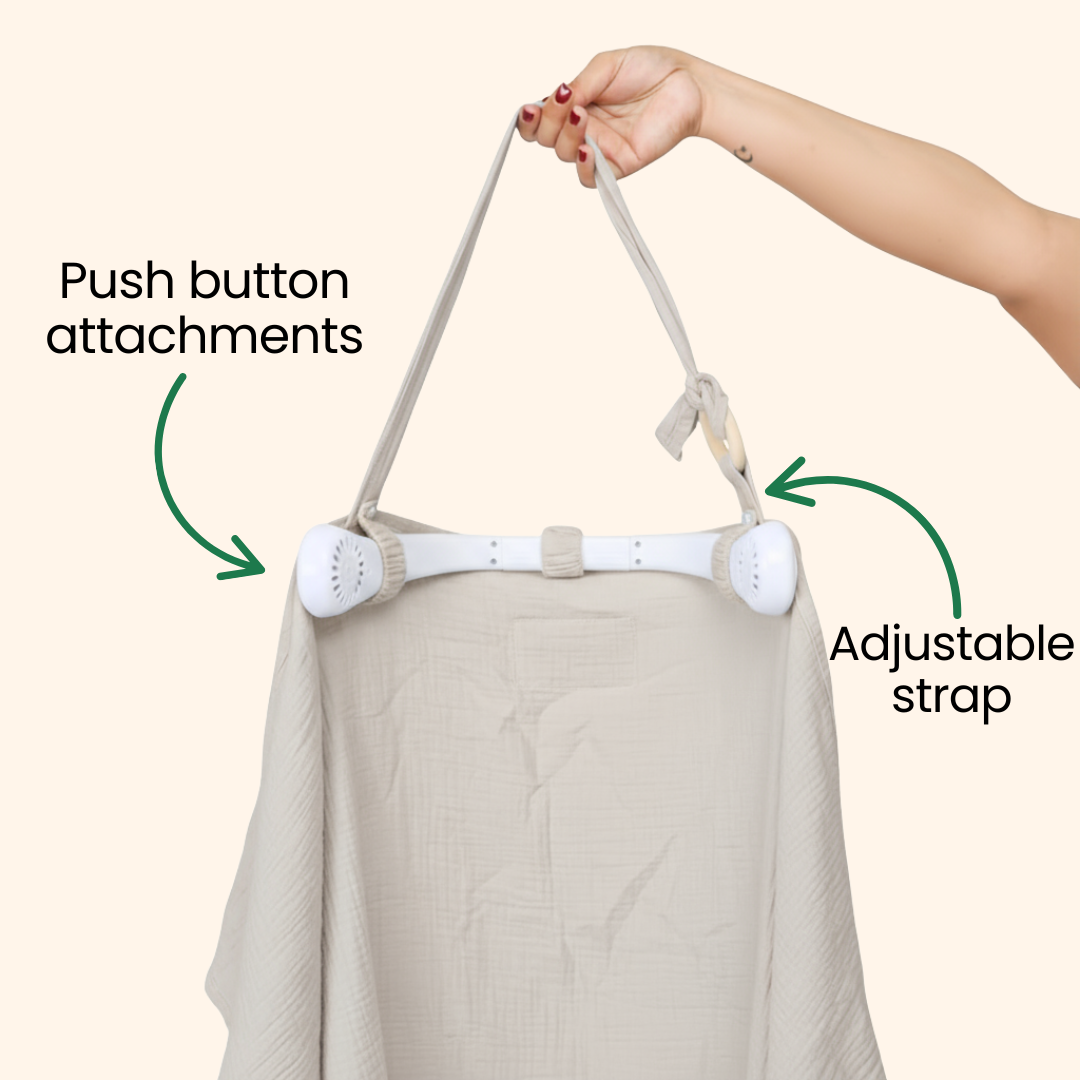 Cuddle Baby Nursing Cover with Fan - Slate Gray