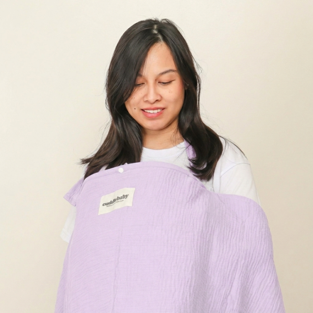 Cuddle Baby Nursing Cover with Fan - Purple