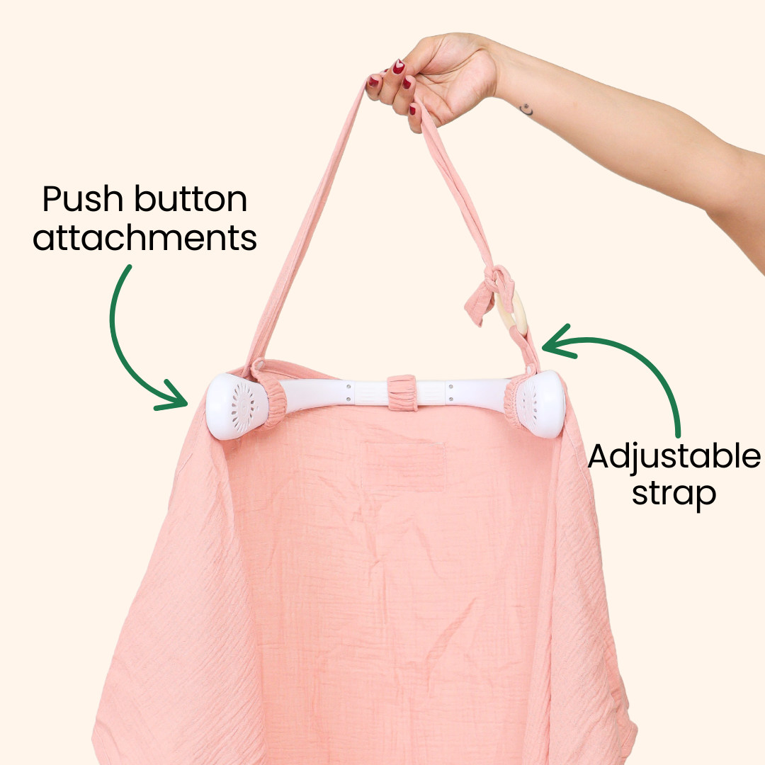 Cuddle Baby Nursing Cover with Fan - Pink